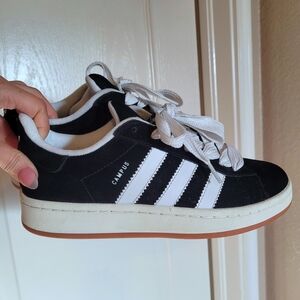Adidas Campus Black & White Suede Sneakers